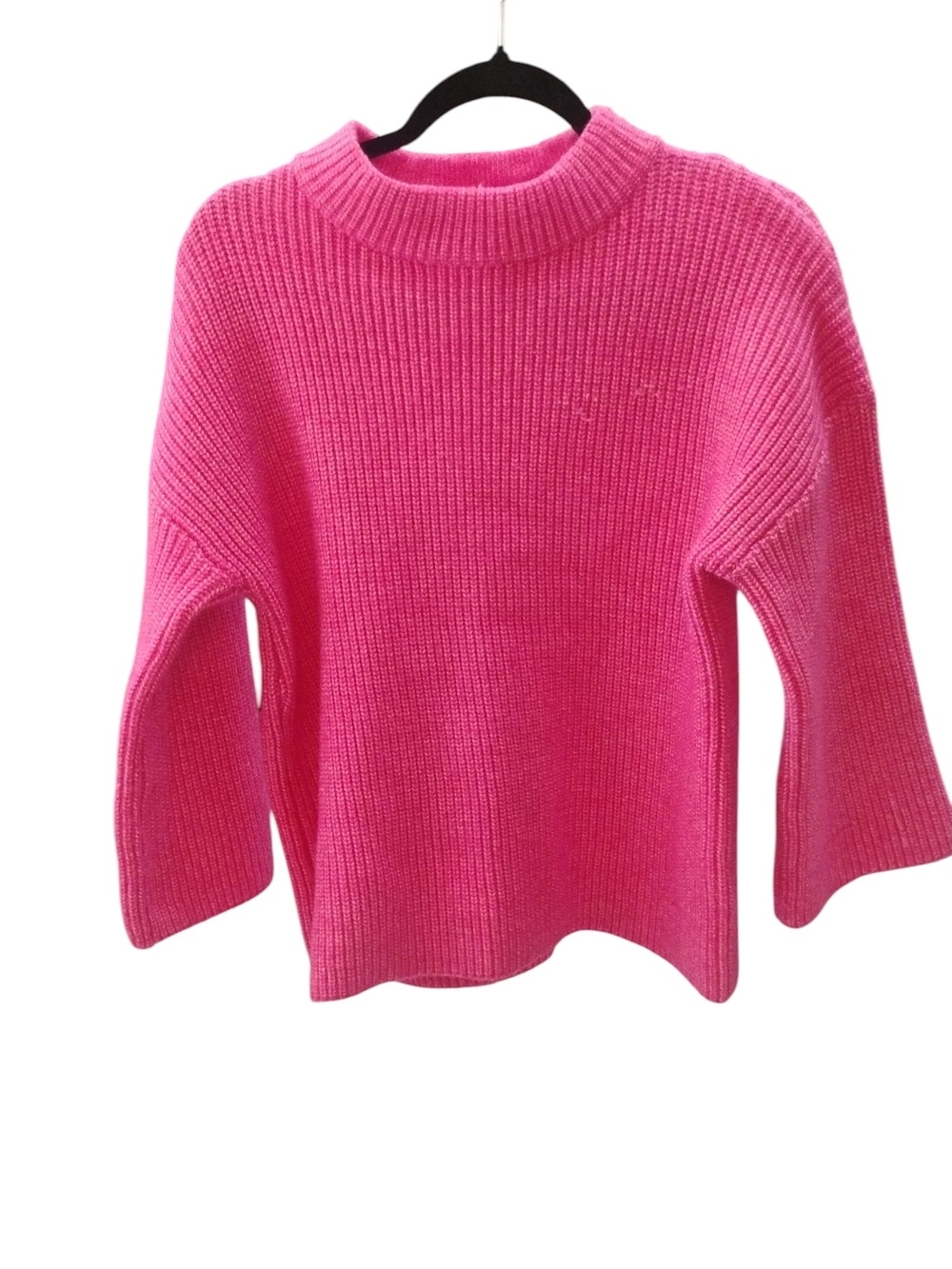 Nicole Miller New York Pink Ribbed Crewneck Sweater SZ M